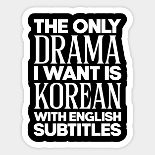 Korean Dramas With Subtitles Sticker